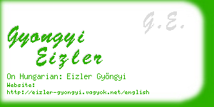gyongyi eizler business card
