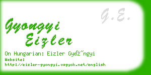 gyongyi eizler business card